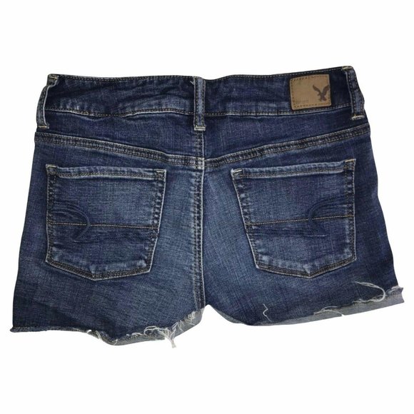 American Eagle Medium Wash Distressed Shorts 2 - Picture 6 of 8
